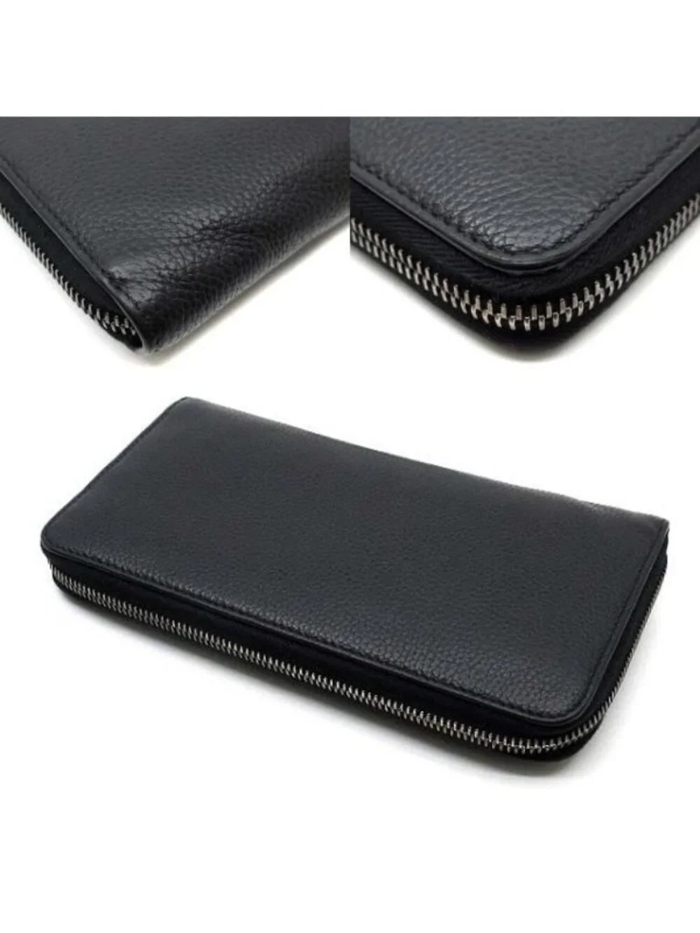 Dior Cdlogo Zip Around Wallet Leather Black